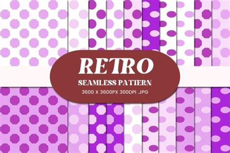 Purple 2 Dot Octagon Oval Pattern Graphic By Daisy World · Creative Fabrica