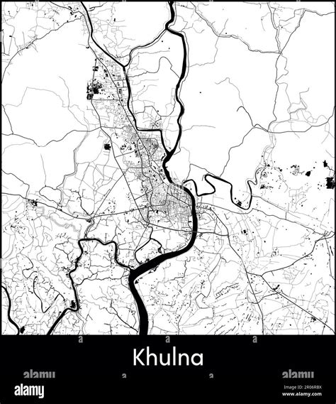 City Map Asia Bangladesh Khulna vector illustration Stock Vector Image ...