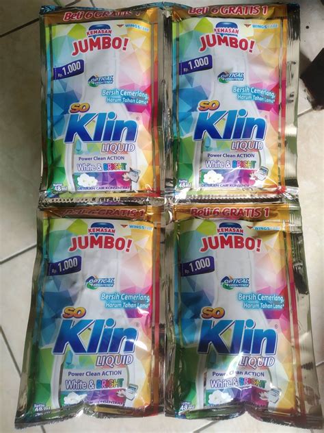 Soklin Liquid Sachet 48ml Jumbo 1000 Isi 14sachet 1renceng Lazada