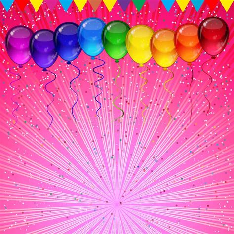 Fondo Del Vector De La Fiesta De Cumplea Os Globos Festivos Coloridos