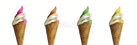 soft serve ice creams background stock   royalty