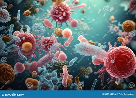 Probiotics Bacteria On White Background Bacteria And Microorganisms