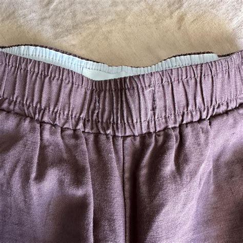 Nude Lucy Brown Linen Pants XS Drawstring Has Been Depop