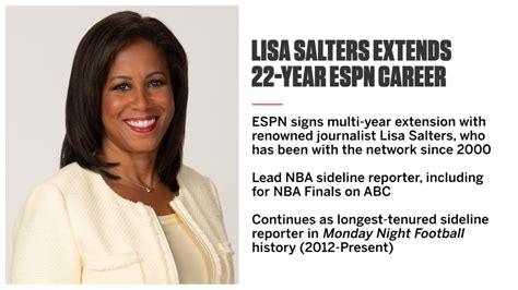 Espn Signs Multi Year Extension With Renowned Journalist Lisa Salters