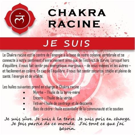 1er CHAKRA Le Chakra Racine Ou Chakra De Base Couleur Rouge Vif