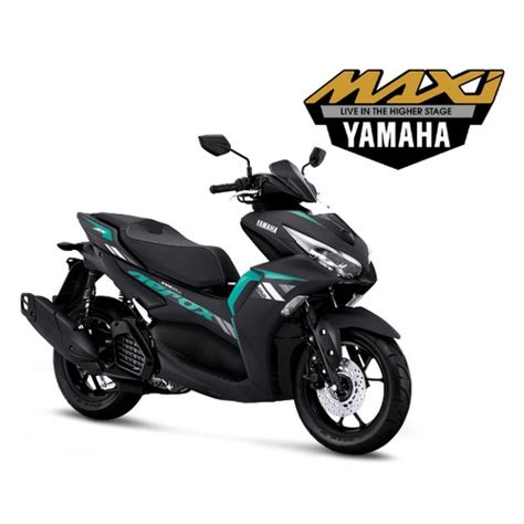 Yamaha All New Aerox Connected Version Matte Black Cyan Jakarta