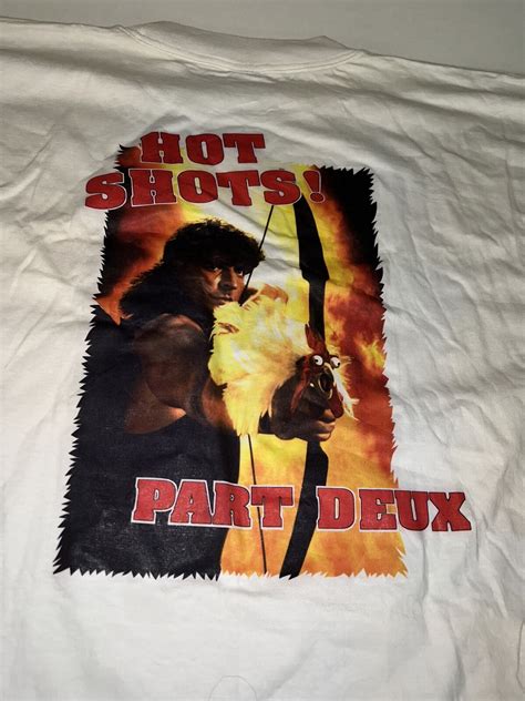 Vintage Hot Shots Movie Promo T Shirt NOS Gem