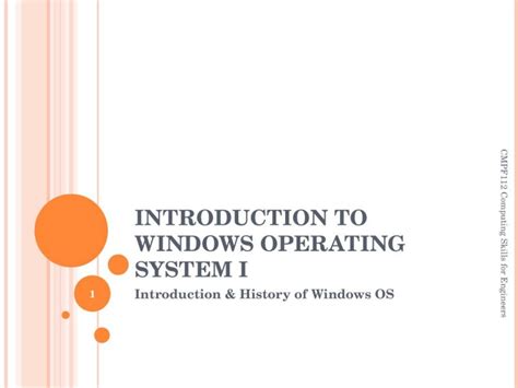 Ppt Introduction To Windows Operating System I Dokumentips