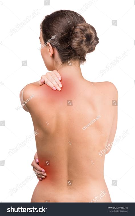 Naked Woman Pain Neck Back On Stock Photo 299883206 Shutterstock