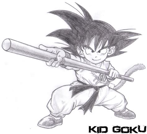 Kid Goku (pencil drawing) by iiHurricane on DeviantArt