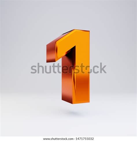Shiny Metallic Hot Orange Number Images Stock Photos D Objects Vectors Shutterstock