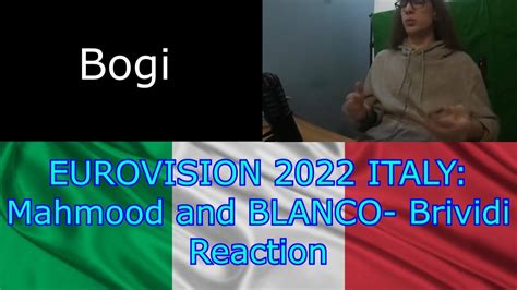 Eurovision Reaction Mahmood And Blanco Brividi Italy Youtube