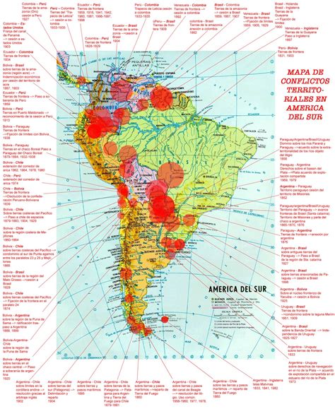 La Tierra Mapa De Conflictos Territoriales En America Del Sur