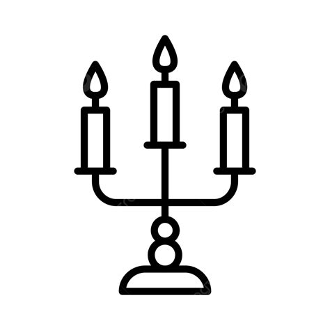 Icono De Línea De Candelabros Vector Png Candelabro Vela Demonio Png Y Vector Para Descargar