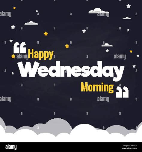 Happy Wednesday Morning Flat Illustration Background Vector Design