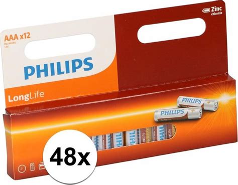 Voordeel Pakket Met Philips Long Life Aaa Batterijen Bol