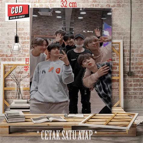 POSTER DIDING UKURAN BESAR 48 X 32 CM TEMA K POP BTS POSTER BELAJAR