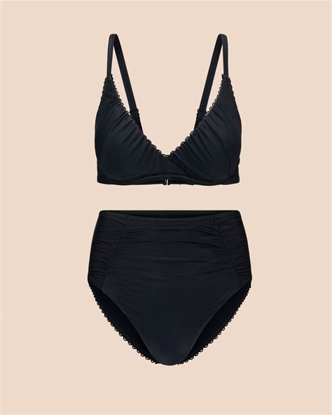Pilar Black Plus Two Piece Bikini DD D Adore Me
