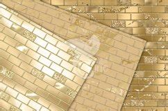 Gold Brick Walls Digital Paper