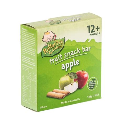 Raffertys Garden Snack Bars Apple Flavor 128g Grocery