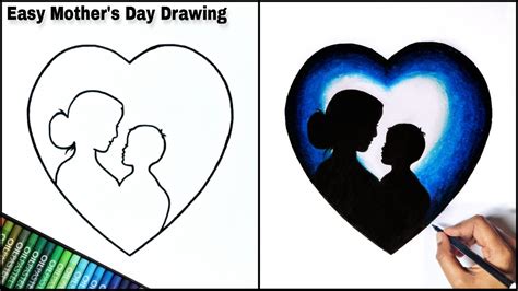 How To Draw Mothers Day Drawing Step By Step Pencil Drawing For | The ...