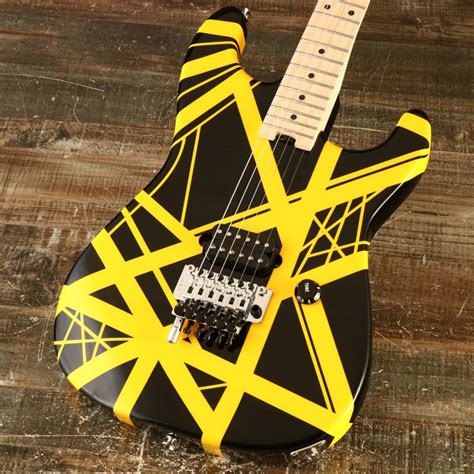 EVH Striped Series Black with Yellow Stripes イーブイエイチ S N EVH1901853