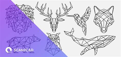 Geometric Animals | Free DXF Files | Scan2CAD