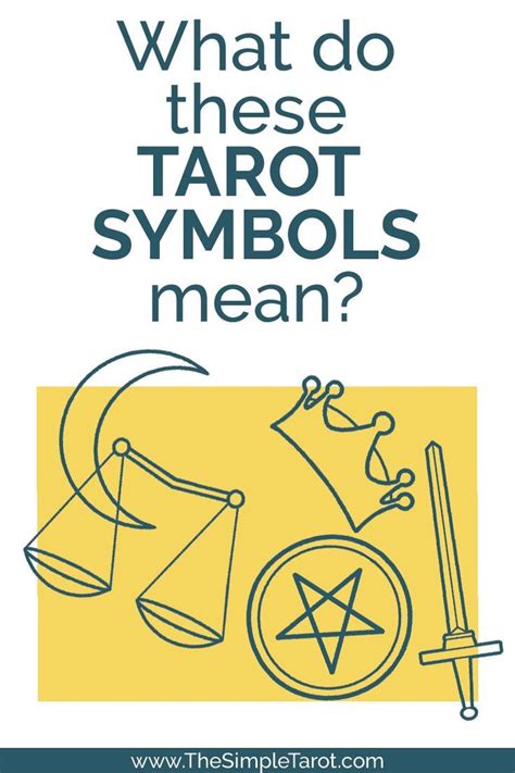 Common Tarot Card Symbols - The Simple Tarot | Tarot reading spreads, Tarot, Learning tarot cards