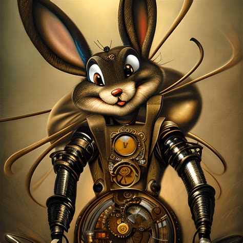 Steampunk Bugs Bunny Graphic Creative Fabrica