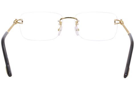 Fred Fg50002u Mens Eyeglasses Rimless Rectangular Optical Frame