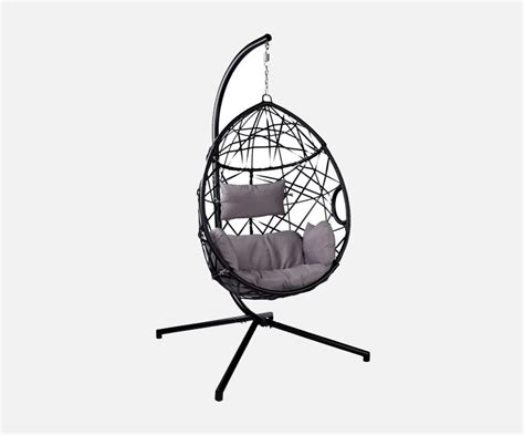 Oeuf Suspendu Ext Rieur Jardin Noir Fauteuil Oeuf