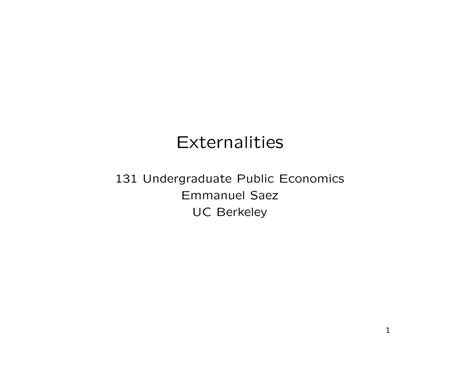 Externalities Ch New Externalities Undergraduate Public