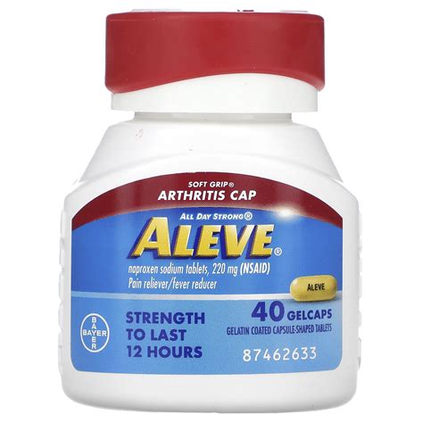 Aleve Naproxen Sodium Tablets Mg Gelcaps