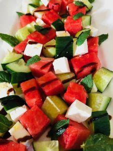 Salade Au Melon D Eau Concombre Et Feta Recettes De Famille