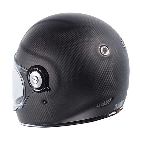 Torc Helmets Newport Carbon Fiber Matte Black Dot Approved Full Face Retro Motorcycle Helmet