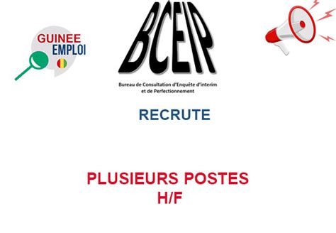 BCEIP RECRUTE PLUSIEURS POSTES H F Y A Bara Offres D Emplois Et Stages