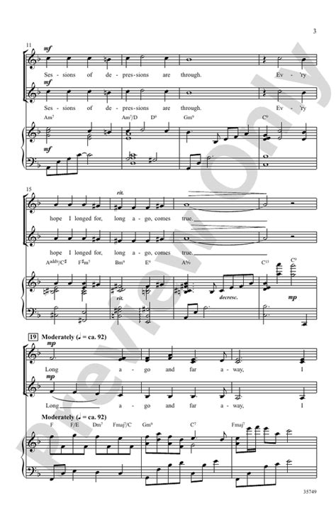 Long Ago and Far Away: SSA Choral Octavo: Jerome Kern - Digital Sheet Music Download