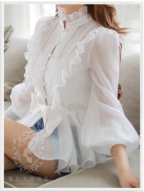 Dabuwawa Frilled Pintuck Chiffon Blouse Yesstyle Artofit