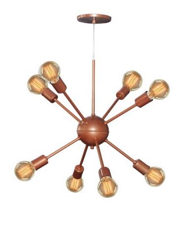 lustre pendente sputnik átomo 8 hastes premium moderno Loja Aggnm