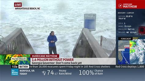 Mike Seidel The Weather Channel Hurricane Matthew Wrightsville Beach