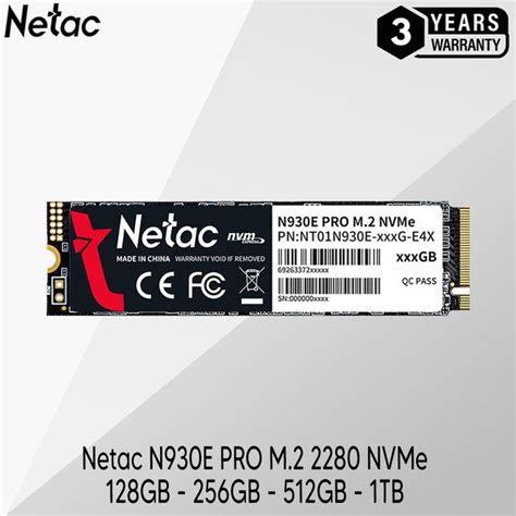 Jual Ssd Netac N E Pro M Nvme Gb Gb Gb Tb Di