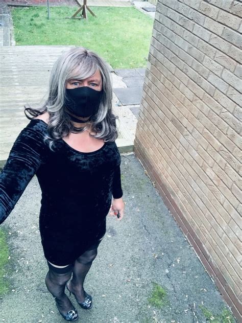 Amateur Crossdresser Kelly Cd In Black Velvet Dress Pics XHamster