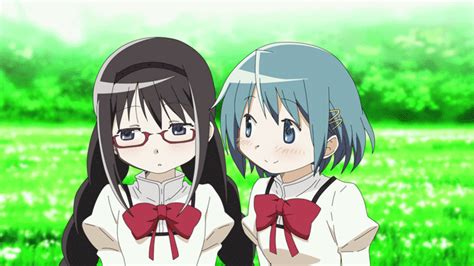 Xbooru 2girls Animated Black Eyes Black Hair Blue Eyes Blue Hair Blush Cute  Glasses Long