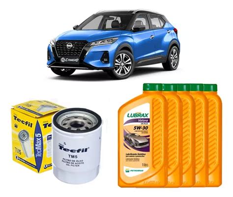 Kit Troca Óleo 5w30 Nissan Kicks 2019 2020 2021 2022 2023 Frete grátis