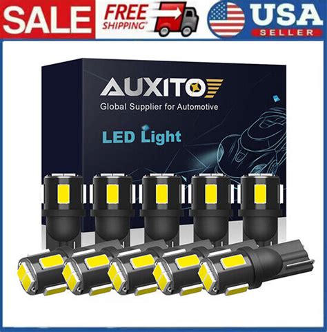 Auxito T Led License Plate Light Bulbs K Super Bright White