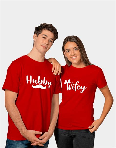 Buy Hubby Wifey T Shirts For Couples Anniversary Ts For Husband