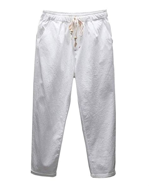 Saoye Fashion Herren Freizeithosen Leinen Hose Leichte Lockere