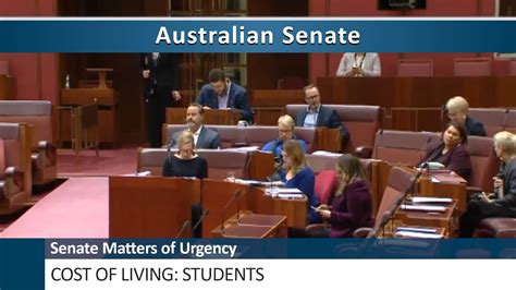 Senate Matters Of Urgency Cost Of Living Students Youtube