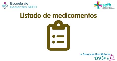 Listado de Medicamentos Pediatría Escuela de Pacientes SEFH