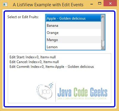 Javafx Listview Example Java Code Geeks